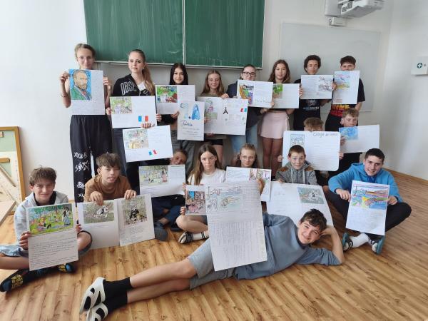 Portfolia 7.A - "Portréty významných osobností a jejich medailon" a "Dějiny umění hravě "