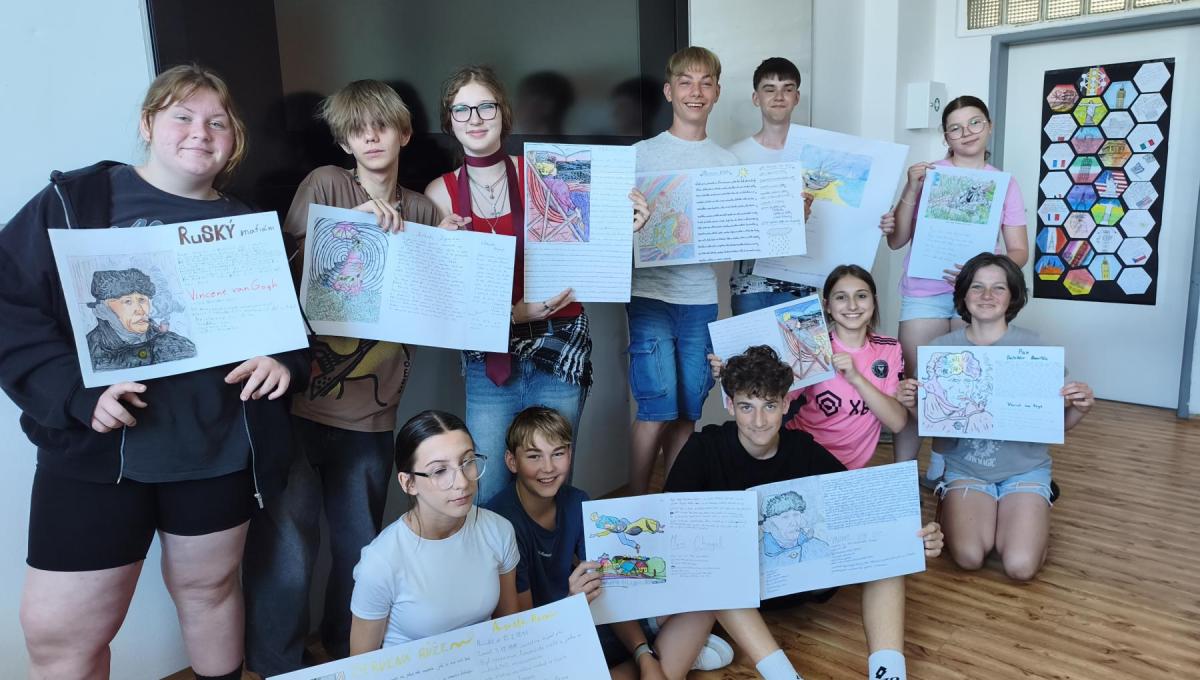 Portfolia 7.D-"Dějiny umění hravě" a "Portréty významných osobností ze světa literatury, filmu a hudby"