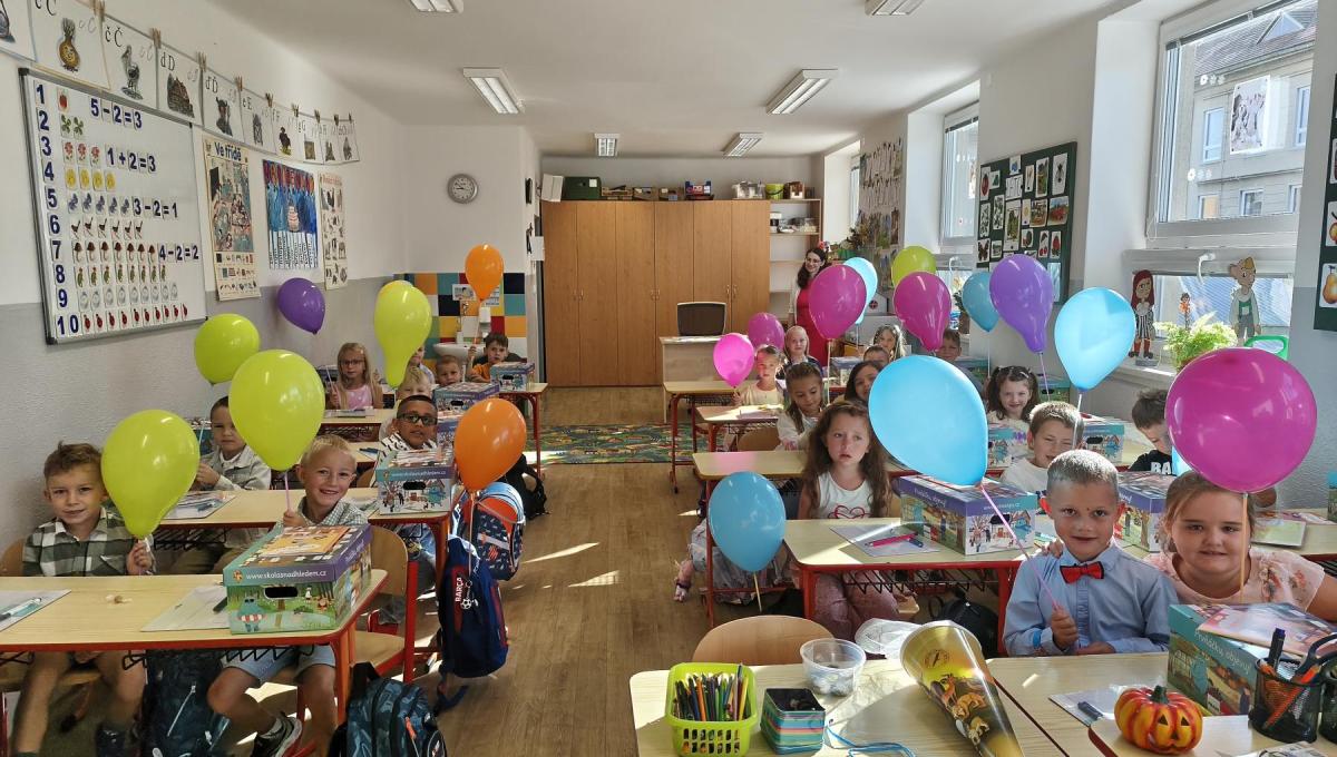 Náš 1. den ve škole...