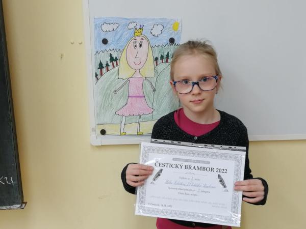 3.místo  Elišky Kubičkové ve výtvarné soutěži Čestický brambor