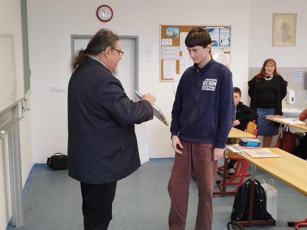 Návštěva pana starosty ve třídě 9.B